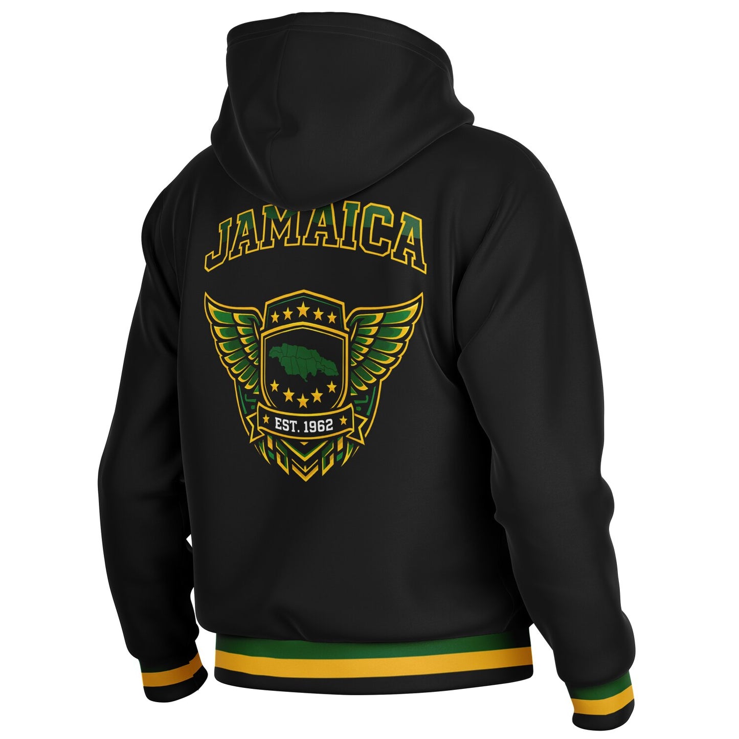 Jamaica Crest Hooded Baseball Jacket