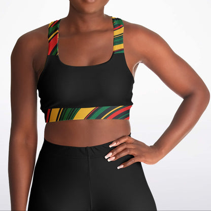 Rasta Padded Sports Bra & Yoga Leggings Set