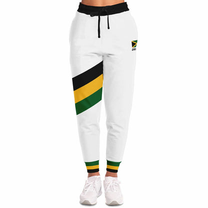 Jamaica Casual Joggers Pants - White Black