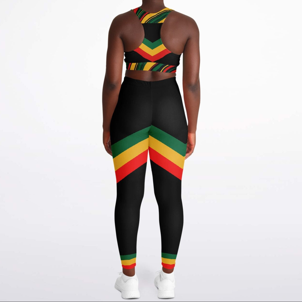 Rasta Padded Sports Bra & Leggings Set