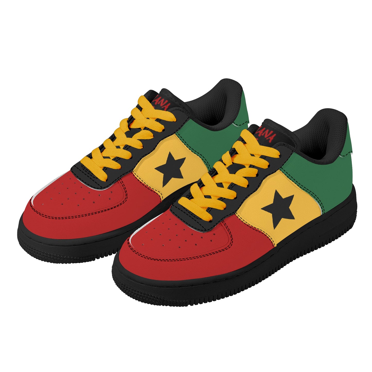 Ghana Flag Shoes - IrieTrod Low