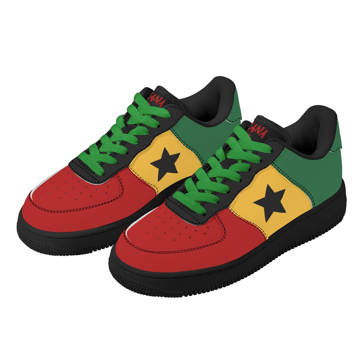 Ghana Flag Shoes - IrieTrod Low