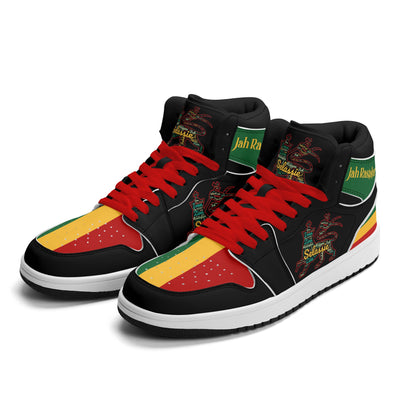 Jamrock Classics High - Jah Lion of Judah Black Shoes