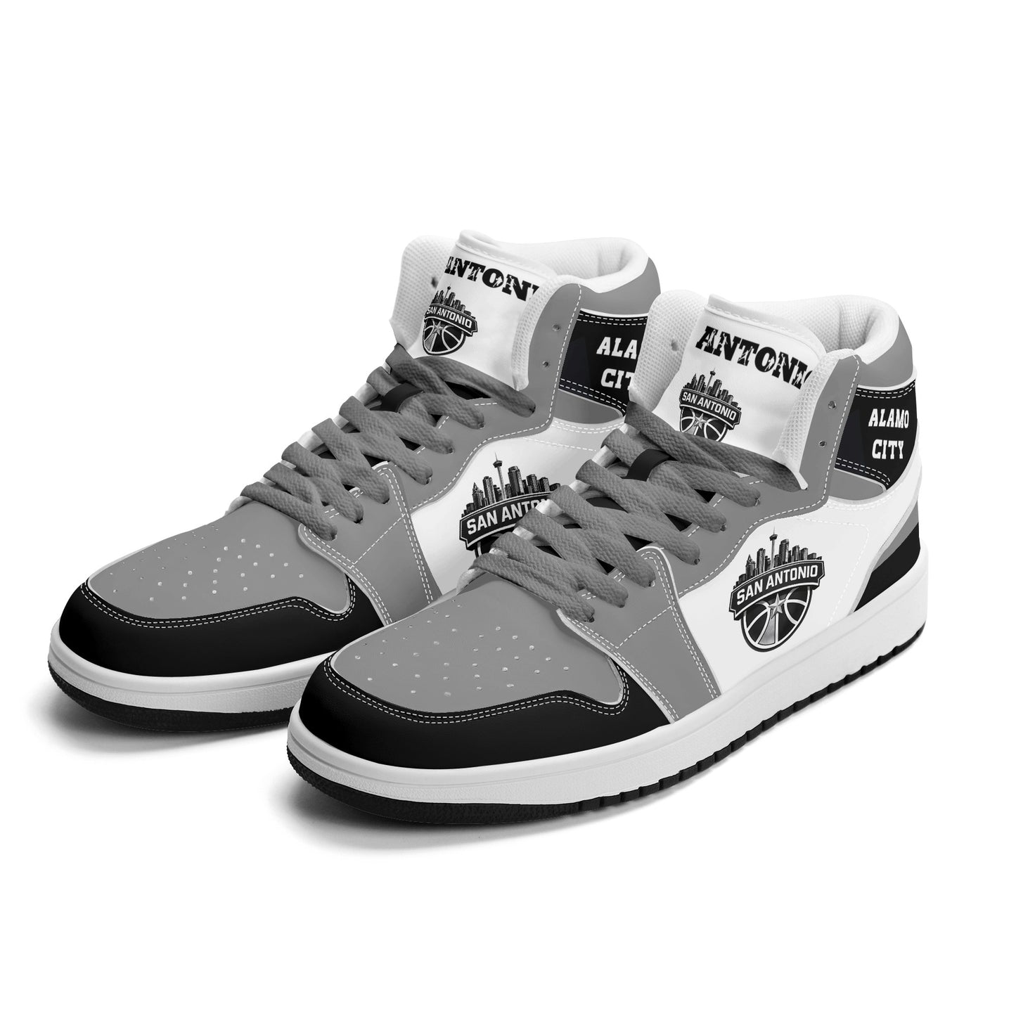 San Antonio Basketball-Inspired High Top Sneakers White - Jamrock High