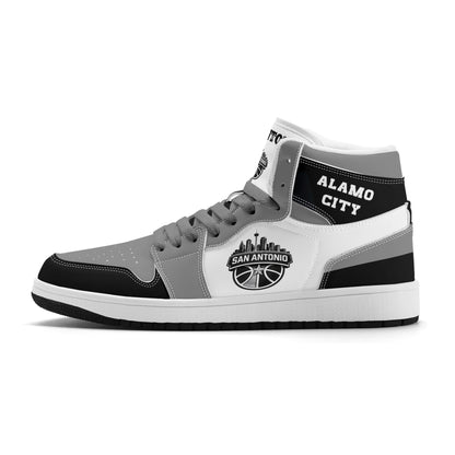 San Antonio Basketball-Inspired High Top Sneakers White - Jamrock High