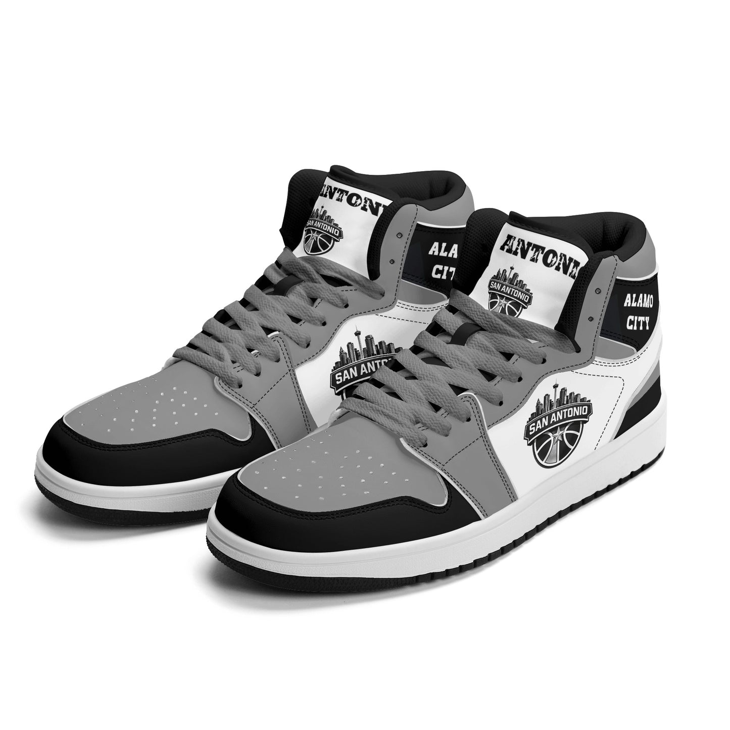 San Antonio Basketball-Inspired High Top Sneakers White - Jamrock High