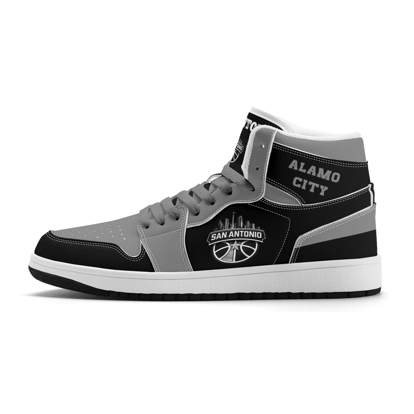 San Antonio Basketball-Inspired High Top Sneakers Black - Jamrock High
