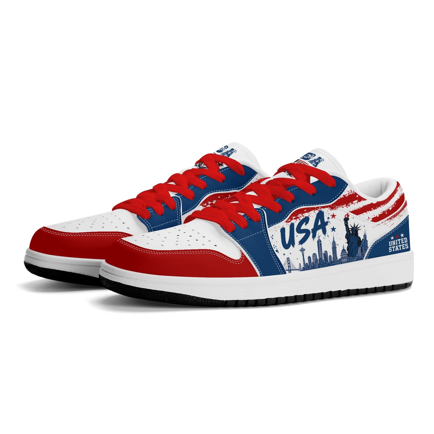 USA Soccer Flag Shoes – American Pride Sneakers - Jamrock Low