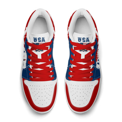 USA Soccer Flag Shoes – American Pride Sneakers - Jamrock Low