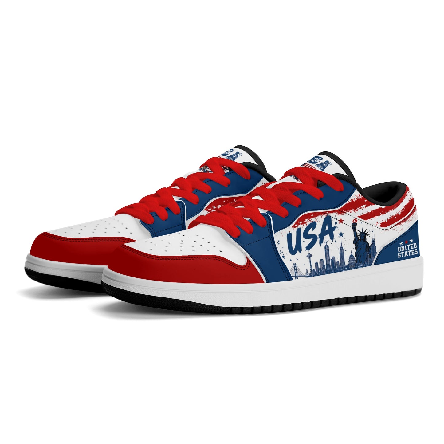 USA Soccer Flag Shoes – American Pride Sneakers - Jamrock Low