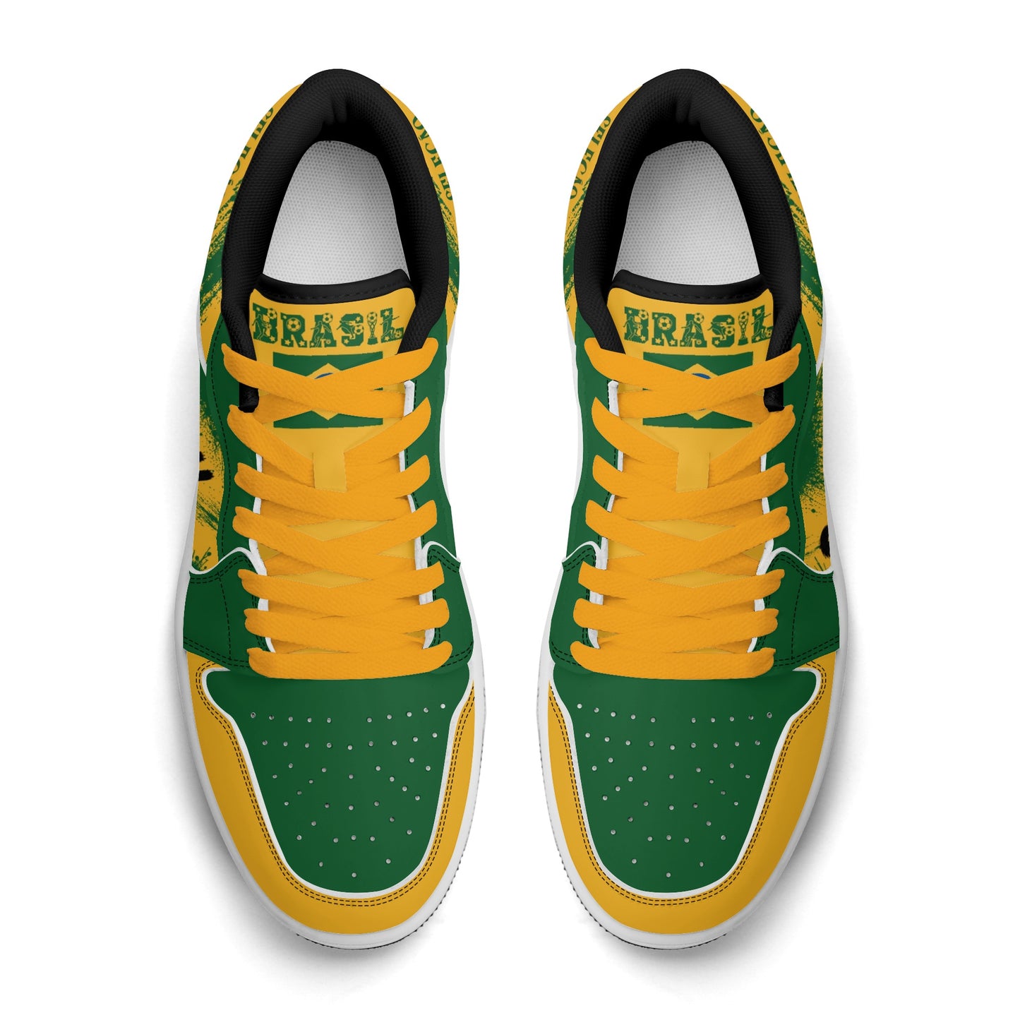 Brazil Flag Shoes - Brasil Soccer Low Tops - Jamrock