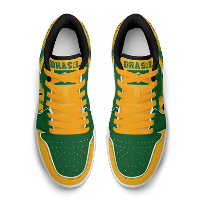 Brazil Flag Shoes - Brasil Soccer Low Tops - Jamrock