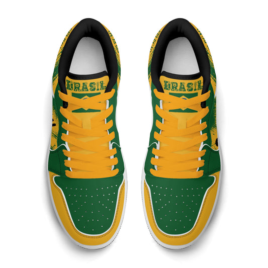 Brazil Flag Shoes - Brasil Soccer Low Tops - Jamrock