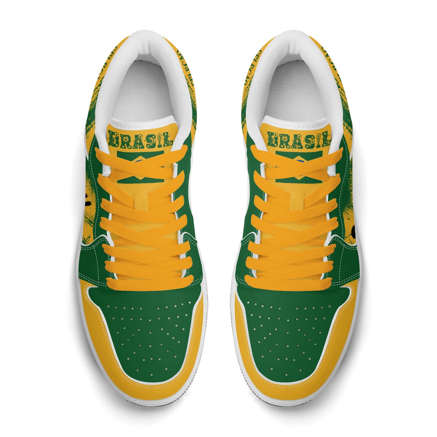 Brazil Flag Shoes - Brasil Soccer Low Tops - Jamrock