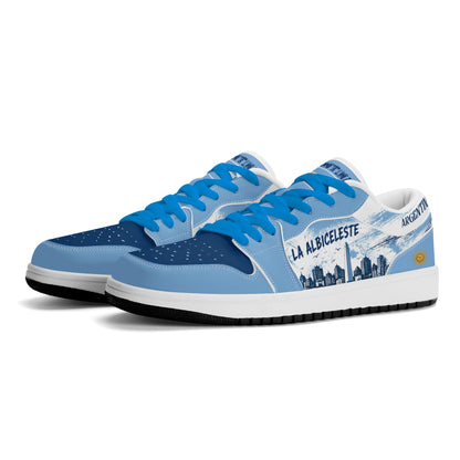 Argentina Soccer Flag Shoes - La Albiceleste Soccer Low Tops - Jamrock