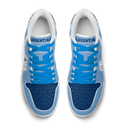 Argentina Soccer Flag Shoes - La Albiceleste Soccer Low Tops - Jamrock