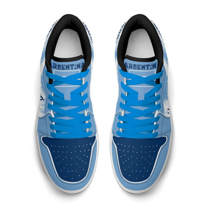 Argentina Soccer Flag Shoes - La Albiceleste Soccer Low Tops - Jamrock