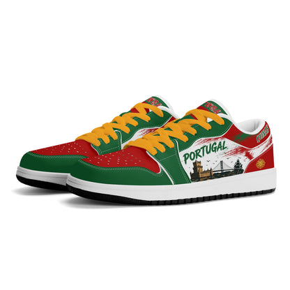 Portugal Soccer Flag Shoes - Jamrock Low Sneakers - Quinas Pride