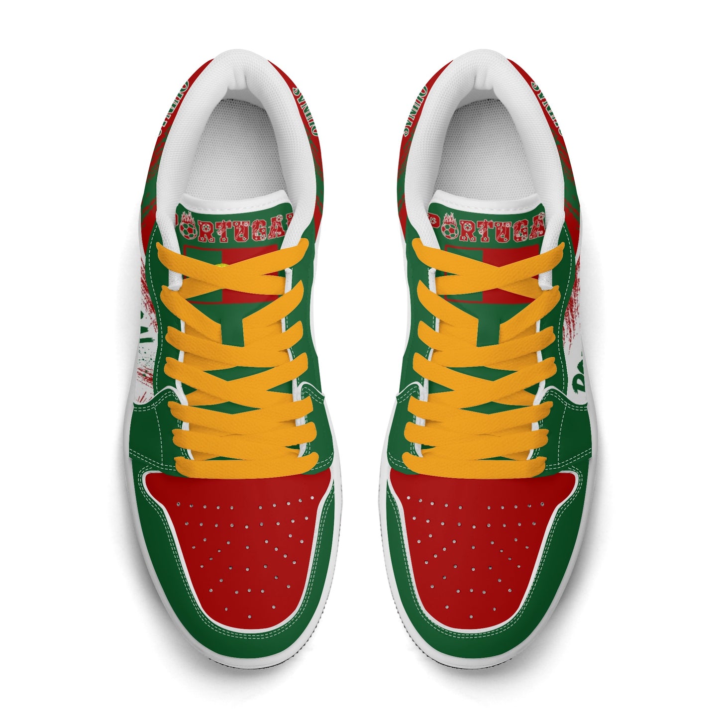 Portugal Soccer Flag Shoes - Jamrock Low Sneakers - Quinas Pride
