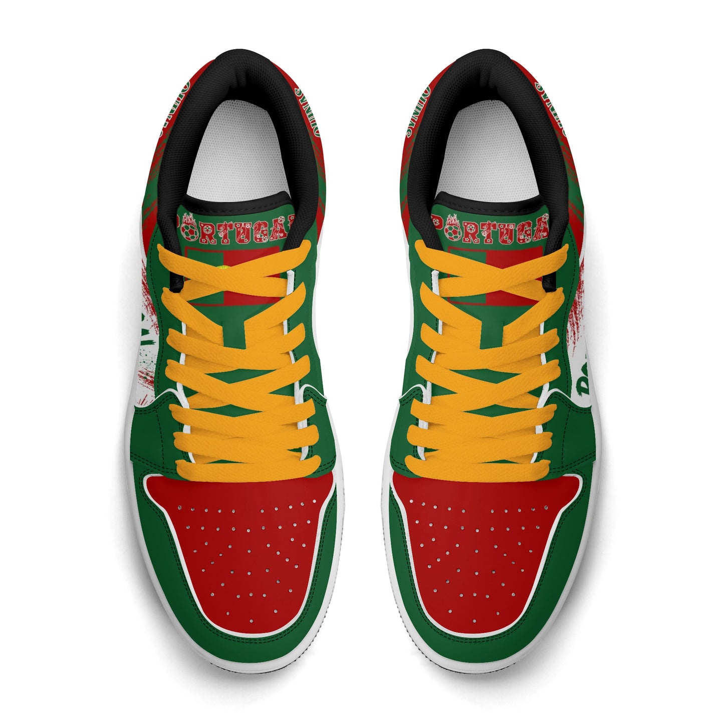 Portugal Soccer Flag Shoes - Jamrock Low Sneakers - Quinas Pride