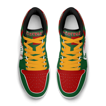Portugal Soccer Flag Shoes - Jamrock Low Sneakers - Quinas Pride