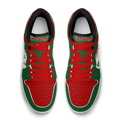Portugal Soccer Flag Shoes - Jamrock Low Sneakers - Quinas Pride