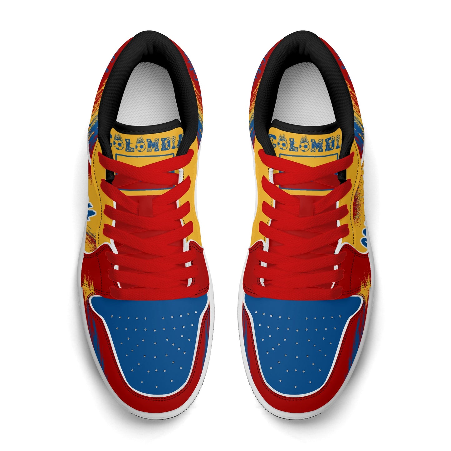 Colombia Soccer Flag Shoes - Jamrock Low Sneakers - Tierra del Café Pride