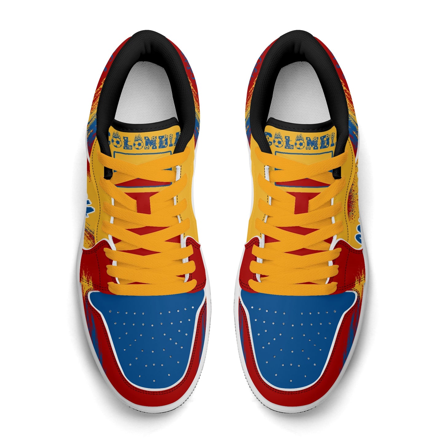 Colombia Soccer Flag Shoes - Jamrock Low Sneakers - Tierra del Café Pride