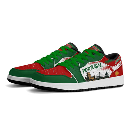 Portugal Soccer Flag Shoes - Jamrock Low Sneakers - Quinas Pride