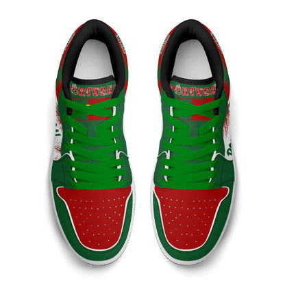 Portugal Soccer Flag Shoes - Jamrock Low Sneakers - Quinas Pride