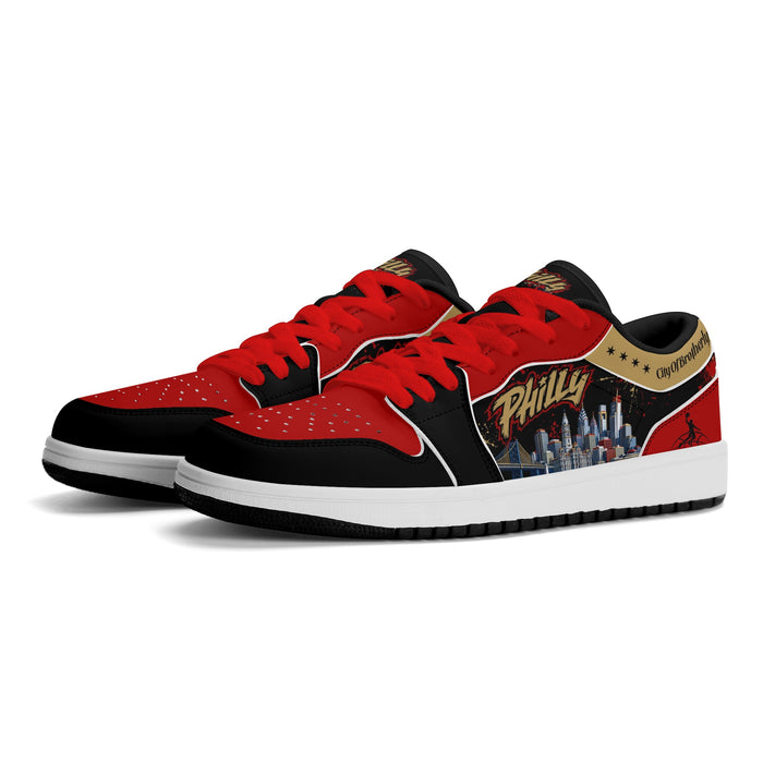 Philadelphia Basketball-Inspired Low Top Sneakers Black - Jamrock Low
