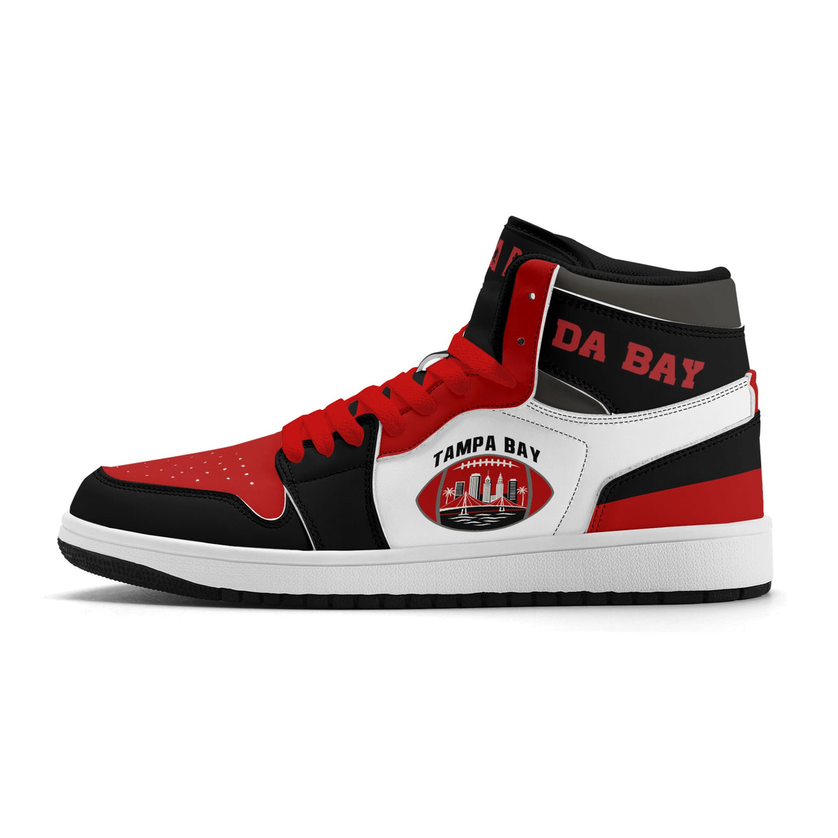 Tampa Bay Football-Inspired High Top Sneakers White - Jamrock High