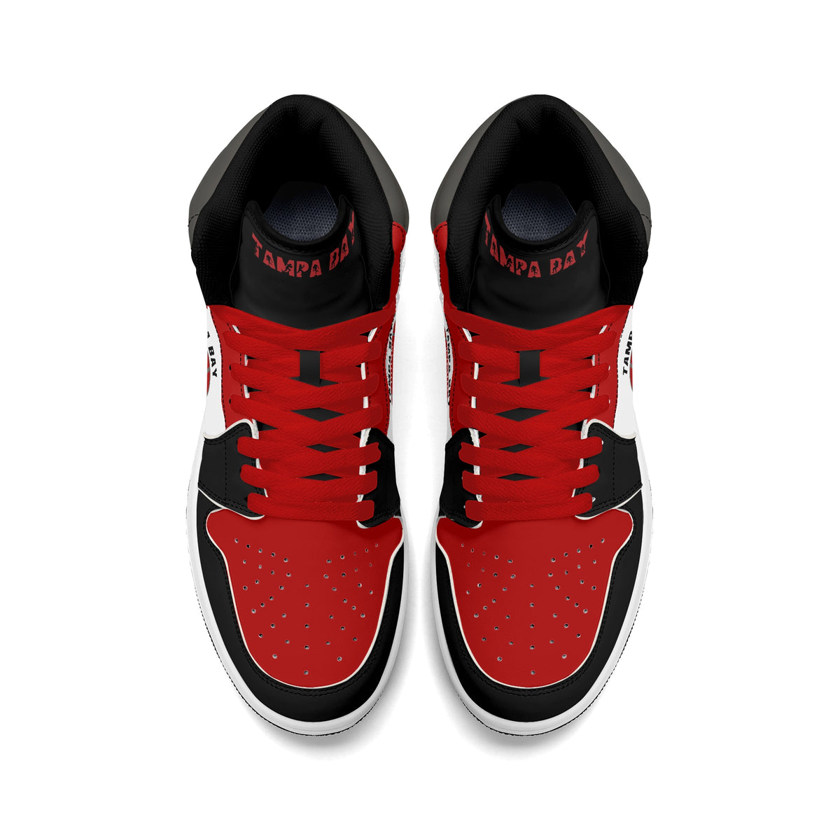 Tampa Bay Football-Inspired High Top Sneakers White - Jamrock High