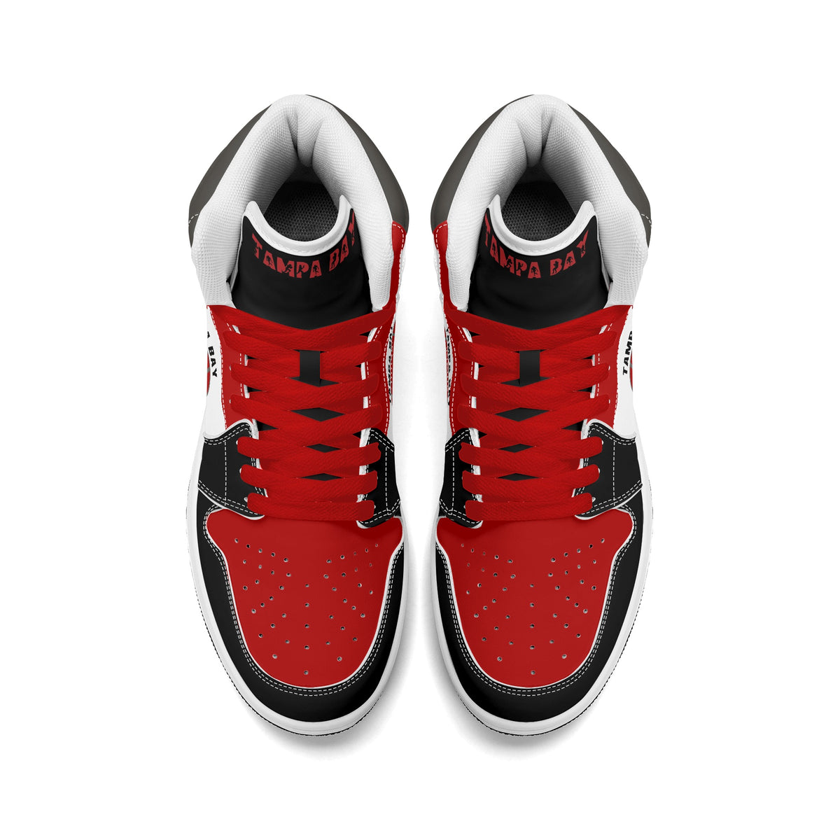 Tampa Bay Football-Inspired High Top Sneakers White - Jamrock High