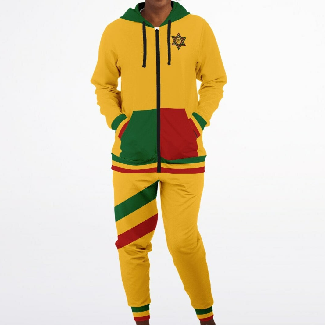 Rasta Casual Zip Hoodie & Jogger Set