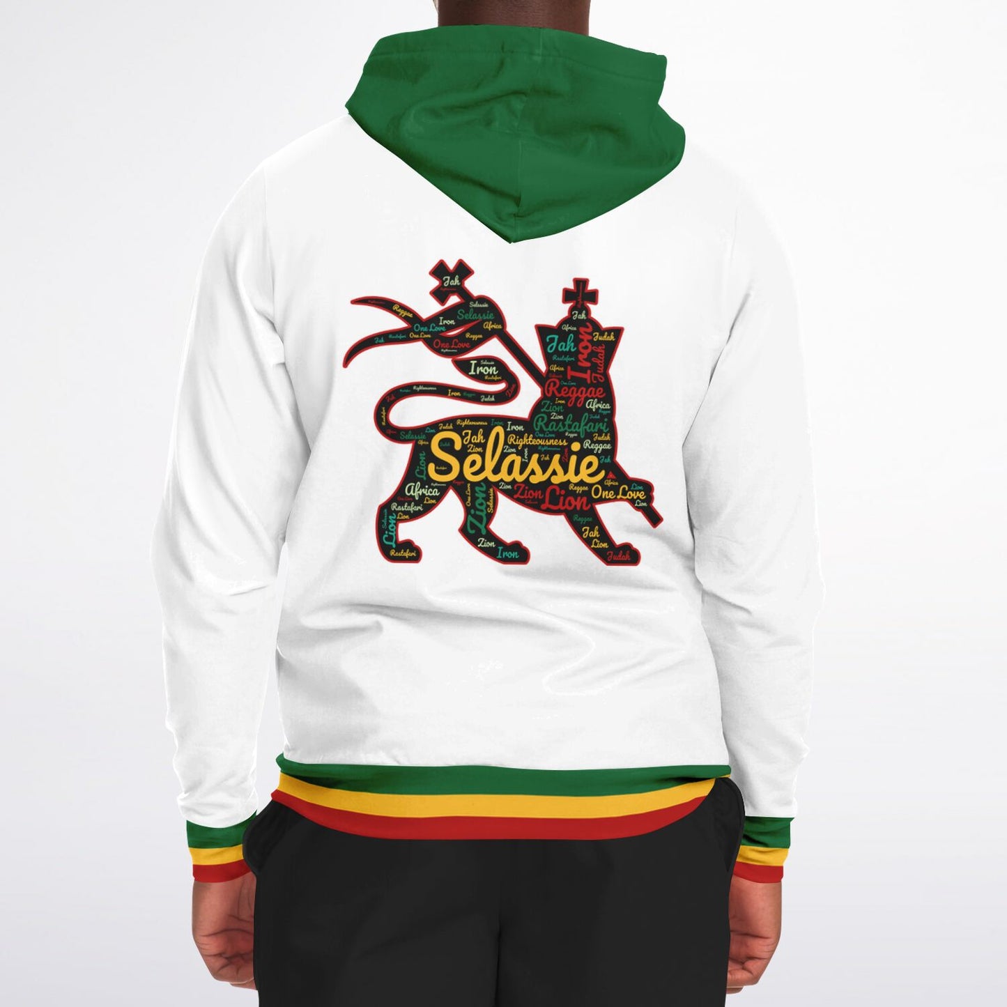 Rasta Lion Of Judah Casual Zip Up Hoodie