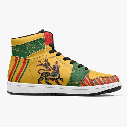 Rasta Shoes Lion of Judah HighTop Basketball Sneakers - Yellow