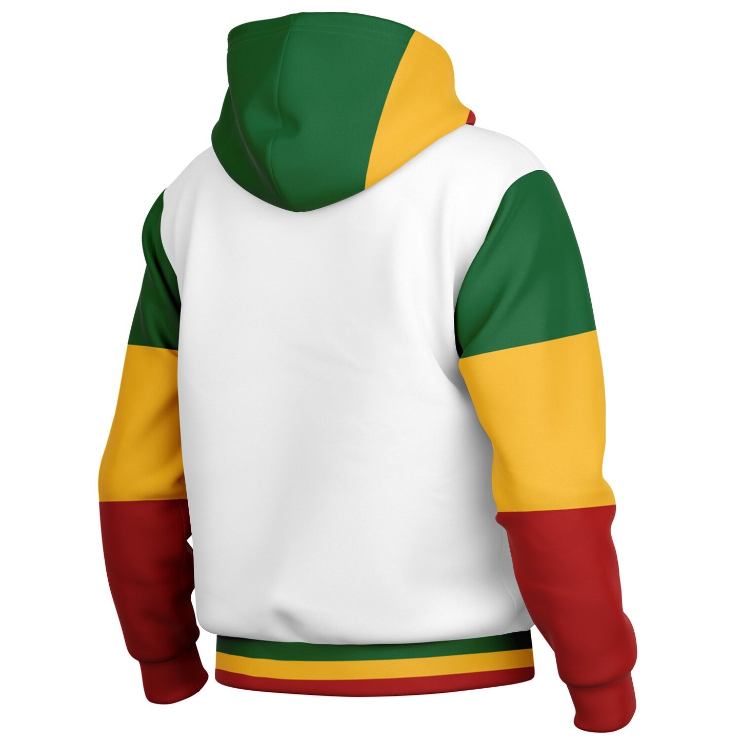 Rasta Hooded Baseball Jacket White