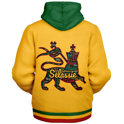 Rasta Fleece Lined Zip Up Hoodie