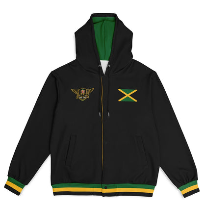 Jamaica Crest Hooded Baseball Jacket