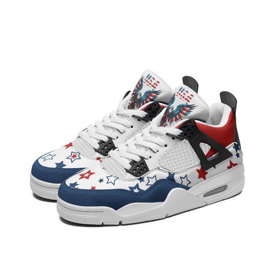 American Flag Shoes, USA Shoes, Team USA, USA Sneakers, Red White and Blue Star Mid Tops