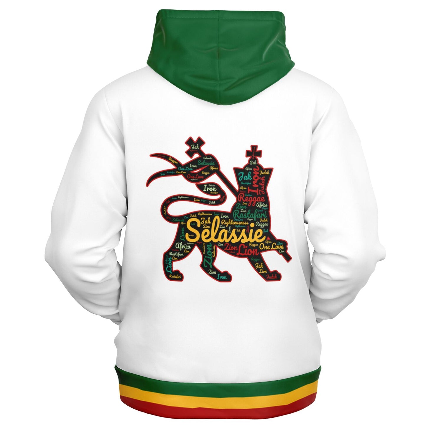 Rasta Lion Of Judah Casual Zip Up Hoodie