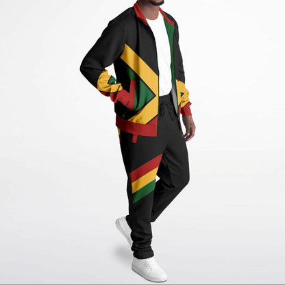 Rasta Tracksuit - Lion Of Judah Black