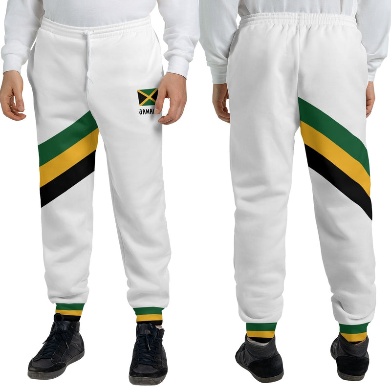 Jamaica Jogger Sweatpants - Yaadie Pride White