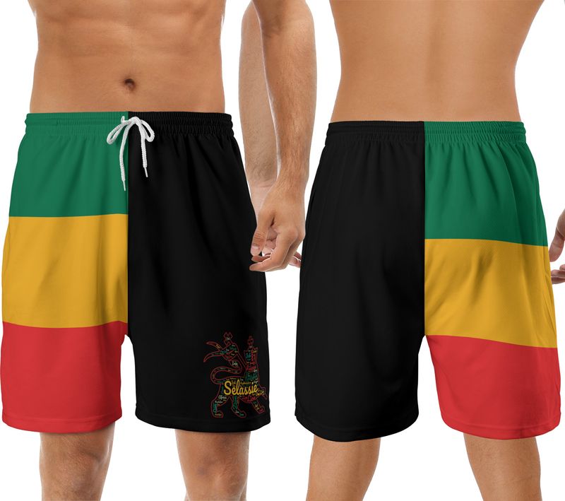 Lion Of Judah Athletic Rasta Shorts