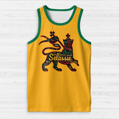 Rasta Tank Tops - Lion of Judah Yellow