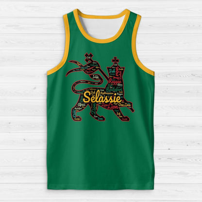 Rasta Tank Tops - Lion of Judah Green