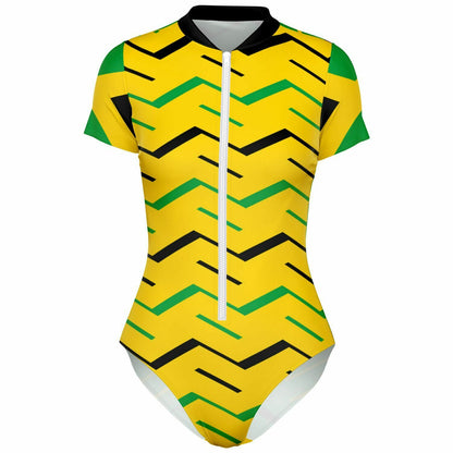 Jamaican Flag Bodysuit Short Sleeve