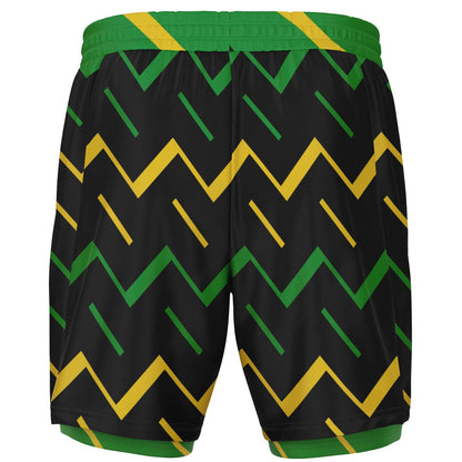 Jamaica Athletic 2-in-1 Compression Shorts