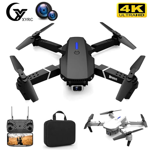 Quadcopter E88 Pro WIFI FPV Drone With Dual Camera Wide Angle HD 4K 1080P Camera Aerial Photography | RC Foldable Quadcopter Drone